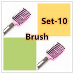 Hairbrush Anti Klit Brushy Haarborstel Women Detangler Hair Brush Bristle Nylon Scalp Massage Teaser Hair Brush Comb - VibraStore