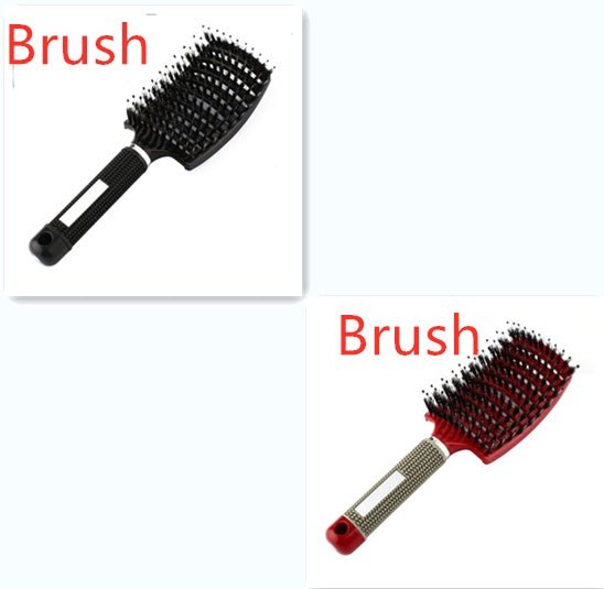 Hairbrush Anti Klit Brushy Haarborstel Women Detangler Hair Brush Bristle Nylon Scalp Massage Teaser Hair Brush Comb - VibraStore