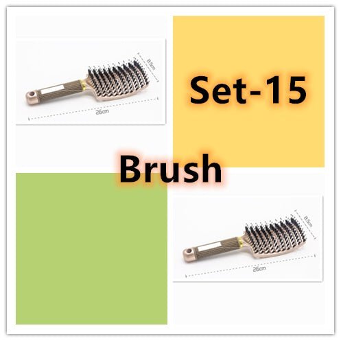 Hairbrush Anti Klit Brushy Haarborstel Women Detangler Hair Brush Bristle Nylon Scalp Massage Teaser Hair Brush Comb - VibraStore
