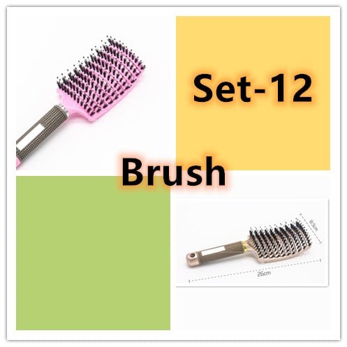 Hairbrush Anti Klit Brushy Haarborstel Women Detangler Hair Brush Bristle Nylon Scalp Massage Teaser Hair Brush Comb - VibraStore