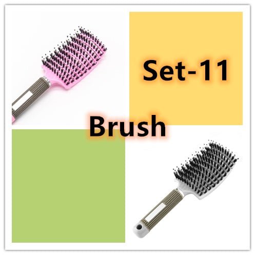 Hairbrush Anti Klit Brushy Haarborstel Women Detangler Hair Brush Bristle Nylon Scalp Massage Teaser Hair Brush Comb - VibraStore