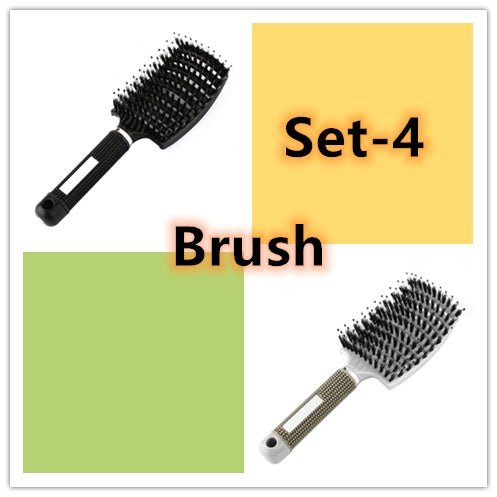 Hairbrush Anti Klit Brushy Haarborstel Women Detangler Hair Brush Bristle Nylon Scalp Massage Teaser Hair Brush Comb - VibraStore