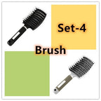 Hairbrush Anti Klit Brushy Haarborstel Women Detangler Hair Brush Bristle Nylon Scalp Massage Teaser Hair Brush Comb - VibraStore