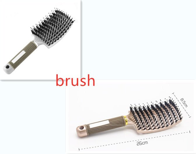 Hairbrush Anti Klit Brushy Haarborstel Women Detangler Hair Brush Bristle Nylon Scalp Massage Teaser Hair Brush Comb - VibraStore
