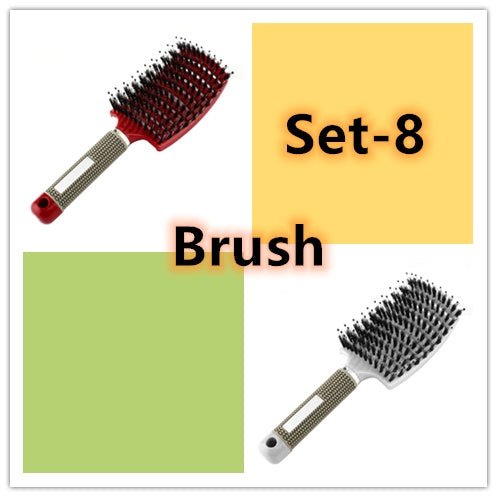 Hairbrush Anti Klit Brushy Haarborstel Women Detangler Hair Brush Bristle Nylon Scalp Massage Teaser Hair Brush Comb - VibraStore
