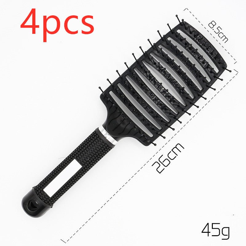 Hairbrush Anti Klit Brushy Haarborstel Women Detangler Hair Brush Bristle Nylon Scalp Massage Teaser Hair Brush Comb - VibraStore