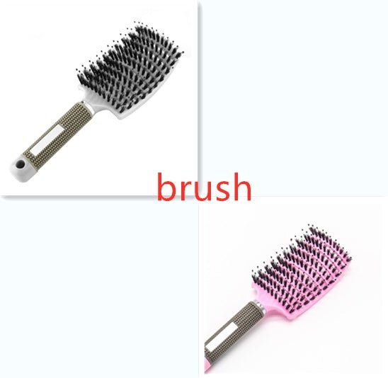 Hairbrush Anti Klit Brushy Haarborstel Women Detangler Hair Brush Bristle Nylon Scalp Massage Teaser Hair Brush Comb - VibraStore