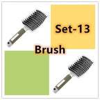 Hairbrush Anti Klit Brushy Haarborstel Women Detangler Hair Brush Bristle Nylon Scalp Massage Teaser Hair Brush Comb - VibraStore