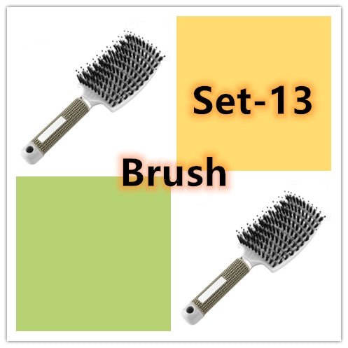 Hairbrush Anti Klit Brushy Haarborstel Women Detangler Hair Brush Bristle Nylon Scalp Massage Teaser Hair Brush Comb - VibraStore