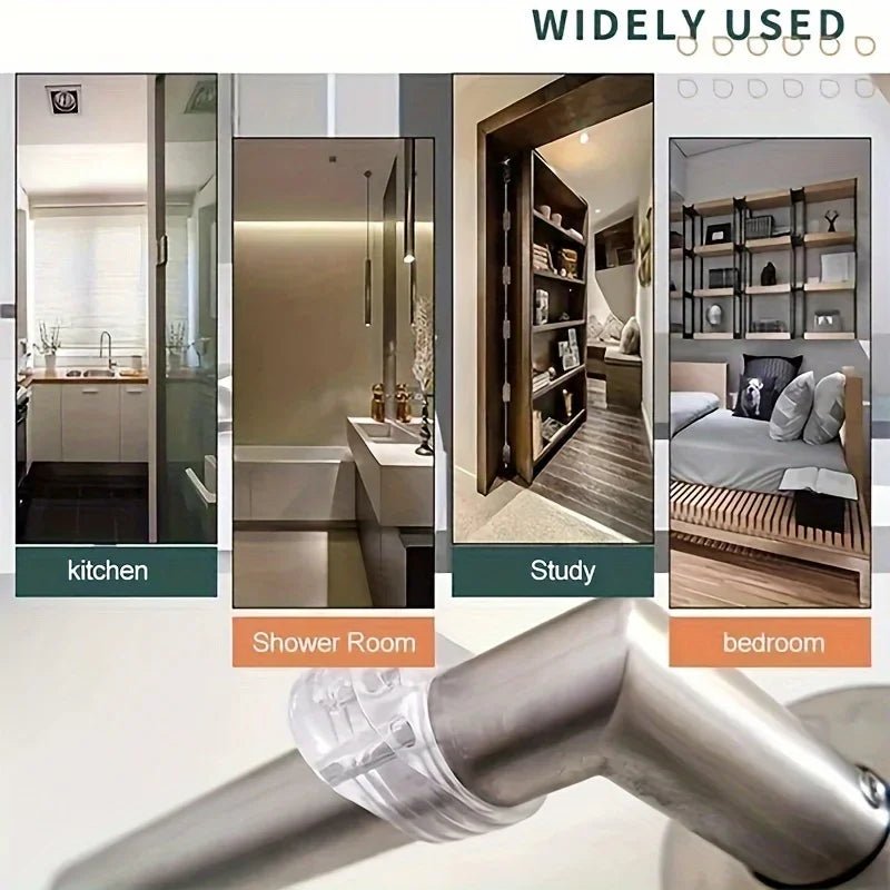 Handles Door Stopper Silicone Gel Door Stop Transparent Wall Protection Door Knob Bumper Furniture Protector Pad Handle Buffer - VibraStore