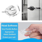 Handles Door Stopper Silicone Gel Door Stop Transparent Wall Protection Door Knob Bumper Furniture Protector Pad Handle Buffer - VibraStore