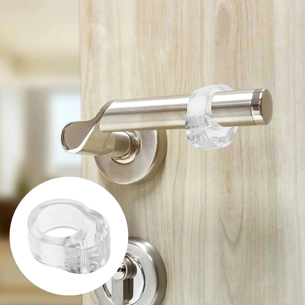 Handles Door Stopper Silicone Gel Door Stop Transparent Wall Protection Door Knob Bumper Furniture Protector Pad Handle Buffer - VibraStore