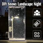 Handmade Snow Scene Night Light Desk Light Christmas Crafts Snowy Night Lamp Decor Arts And Crafts Night Street Lamps for Girl - VibraStore