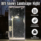 Handmade Snow Scene Night Light Desk Light Christmas Crafts Snowy Night Lamp Decor Arts And Crafts Night Street Lamps for Girl - VibraStore