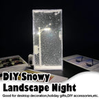 Handmade Snow Scene Night Light Desk Light Christmas Crafts Snowy Night Lamp Decor Arts And Crafts Night Street Lamps for Girl - VibraStore