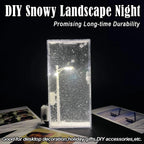 Handmade Snow Scene Night Light Desk Light Christmas Crafts Snowy Night Lamp Decor Arts And Crafts Night Street Lamps for Girl - VibraStore
