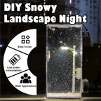 Handmade Snow Scene Night Light Desk Light Christmas Crafts Snowy Night Lamp Decor Arts And Crafts Night Street Lamps for Girl - VibraStore