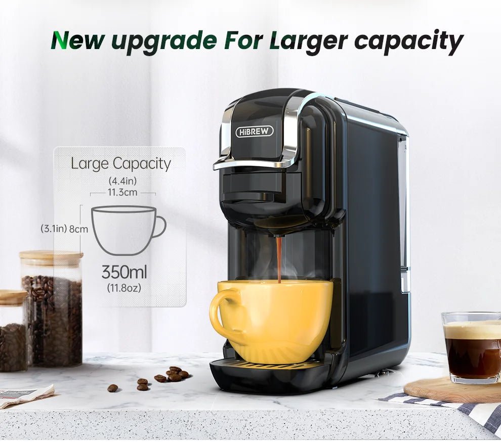 HiBREW Multiple Capsule Coffee Machine, Hot/Cold Dolce Gusto Milk Nespresso Capsule ESE Pod Ground Coffee Cafeteria 20Bar 5 in 1 - VibraStore