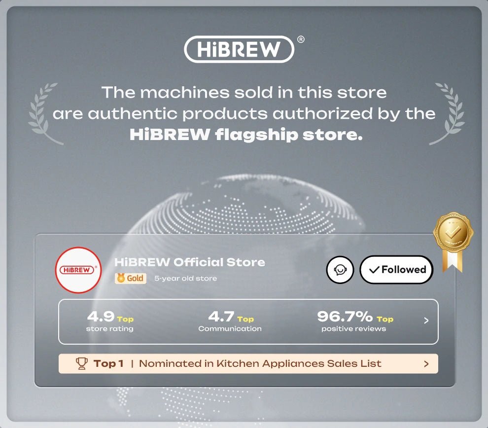 HiBREW Multiple Capsule Coffee Machine, Hot/Cold Dolce Gusto Milk Nespresso Capsule ESE Pod Ground Coffee Cafeteria 20Bar 5 in 1 - VibraStore