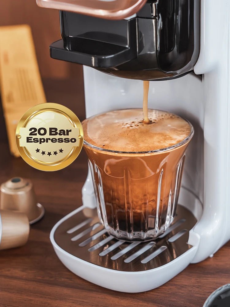 HiBREW Multiple Capsule Coffee Machine, Hot/Cold Dolce Gusto Milk Nespresso Capsule ESE Pod Ground Coffee Cafeteria 20Bar 5 in 1 - VibraStore