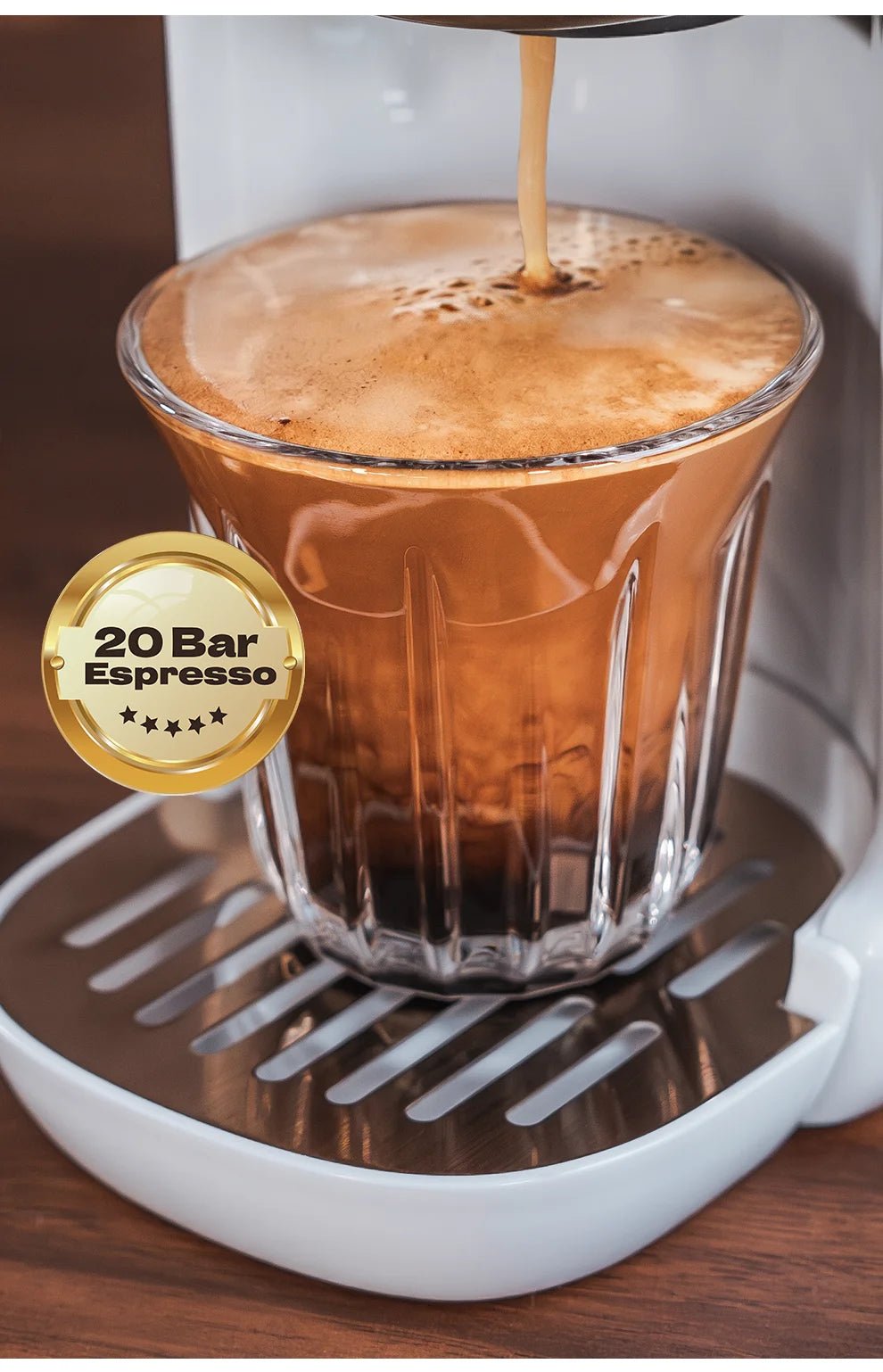 HiBREW Multiple Capsule Coffee Machine, Hot/Cold Dolce Gusto Milk Nespresso Capsule ESE Pod Ground Coffee Cafeteria 20Bar 5 in 1 - VibraStore