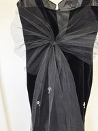 HIGH STREET Newest Fashion 2025 Designer Maxi Dresses Women's Beaded Spaghetti Velvet Long Dress - VibraStore