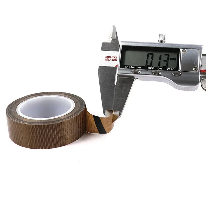 High Temperature PTFE Coated Fabric Cloth Tape 5~100mm 0.13/0.18mm Adhesive Electrical Insulation Tape for Vacuum Sealer Machine - VibraStore