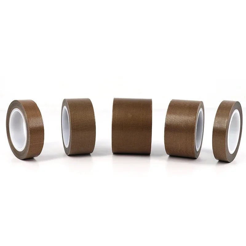 High Temperature PTFE Coated Fabric Cloth Tape 5~100mm 0.13/0.18mm Adhesive Electrical Insulation Tape for Vacuum Sealer Machine - VibraStore