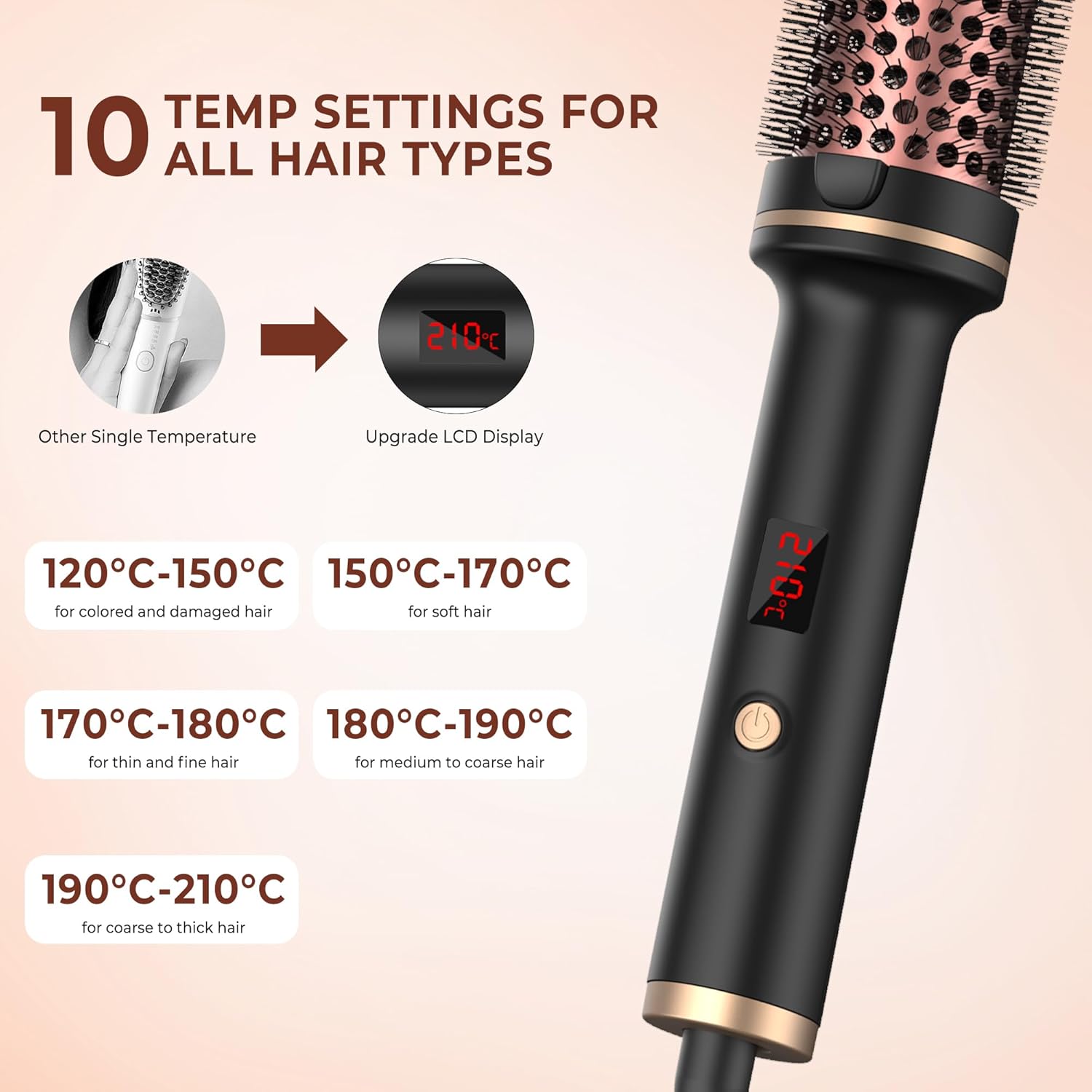 Hot - Air Brushes Thermal Brush 1.5 Inch Curling Iron Volumizing Brush - VibraStore