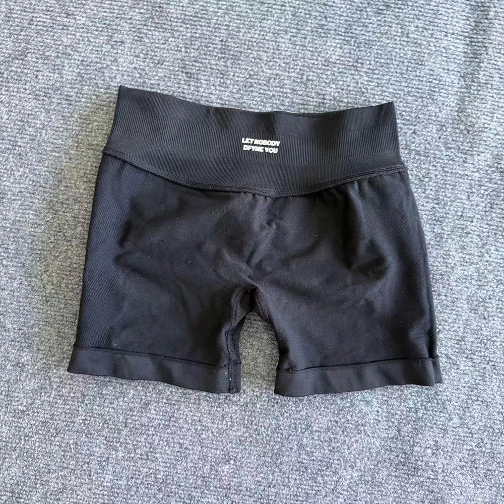 Impact Shorts with Logo Women Seamless Yoga Shorts Scrunch Bum Gym Shorts Workout Biker Short Fitness - VibraStore