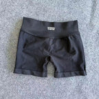 Impact Shorts with Logo Women Seamless Yoga Shorts Scrunch Bum Gym Shorts Workout Biker Short Fitness - VibraStore