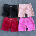 Impact Shorts with Logo Women Seamless Yoga Shorts Scrunch Bum Gym Shorts Workout Biker Short Fitness - VibraStore