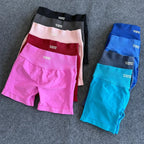 Impact Shorts with Logo Women Seamless Yoga Shorts Scrunch Bum Gym Shorts Workout Biker Short Fitness - VibraStore