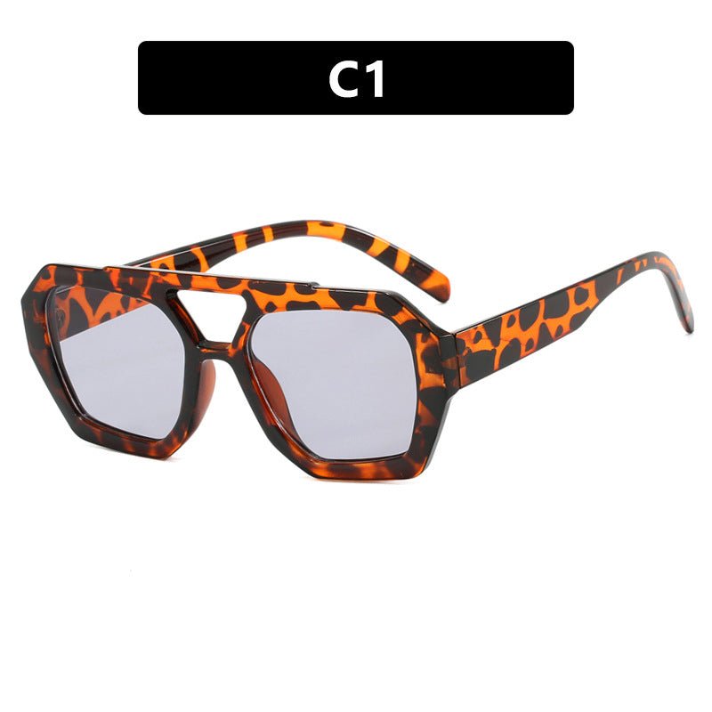 Ins Big Frame Leopard Sunglasses Summer Sunshade Beach Vacation Glasses - VibraStore