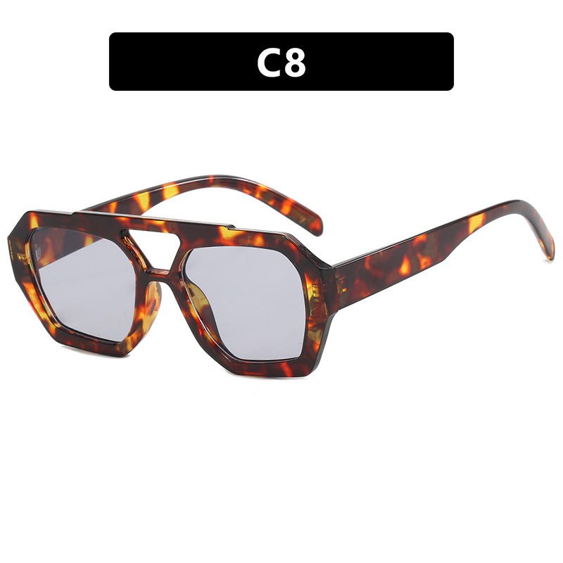 Ins Big Frame Leopard Sunglasses Summer Sunshade Beach Vacation Glasses - VibraStore