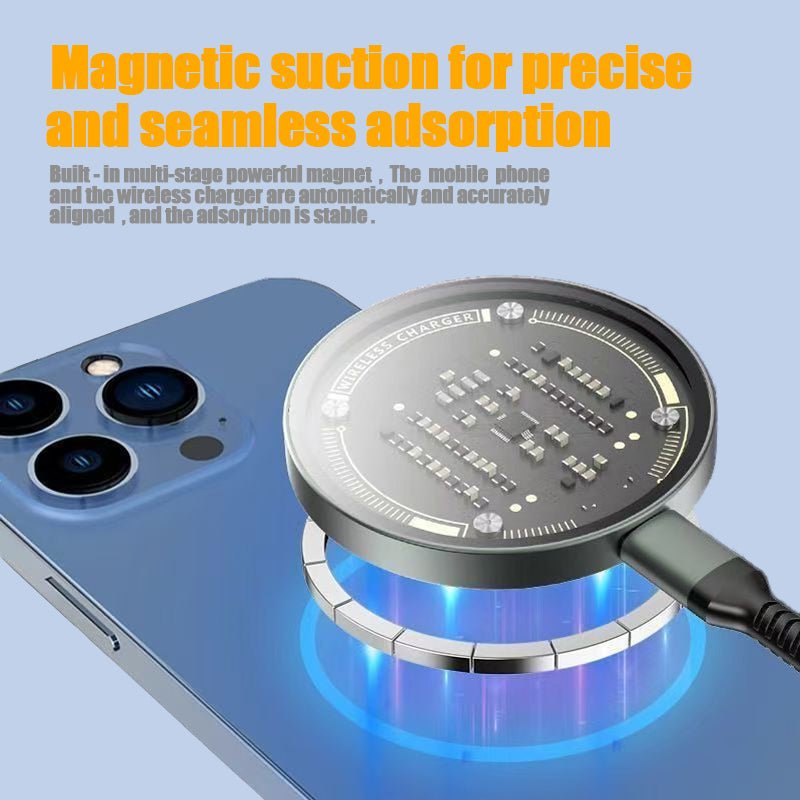 IPhone 17 Pro Pro Max Wireless Charger 15W Magnetic Wireless Fast Charging, Compatible With IPhone 12, 13, 14, 15, 16, And 17 Pro, Pro Max Series Models - VibraStore