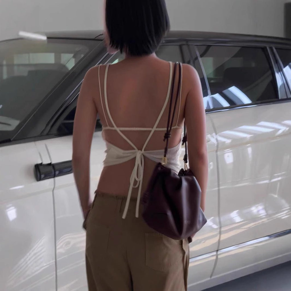 Irregular Fitted Camisole Two - Piece Set For Women - VibraStore