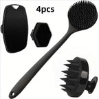 Juego de 4 Uds. De cepillo exfoliante suave de silicona para el cuerpo - VibraStore