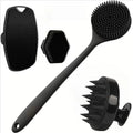 Juego de 4 Uds. De cepillo exfoliante suave de silicona para el cuerpo - VibraStore