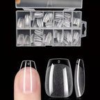 Juego de uñas postizas redondas largas en forma de almendra de 120 piezas, puntas de uñas de gel semimate prefabricadas, adecuadas para uñas postizas acrílicas de cobertura completa, salón de bricolaje en el hogar, 12 ta - VibraStore