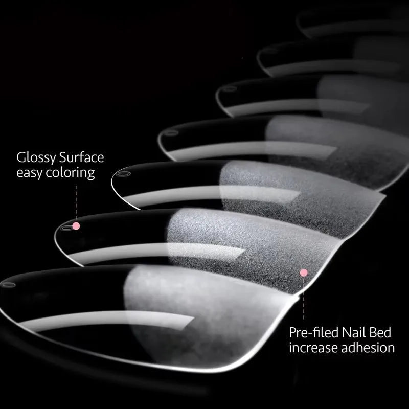 Juego de uñas postizas redondas largas en forma de almendra de 120 piezas, puntas de uñas de gel semimate prefabricadas, adecuadas para uñas postizas acrílicas de cobertura completa, salón de bricolaje en el hogar, 12 ta - VibraStore