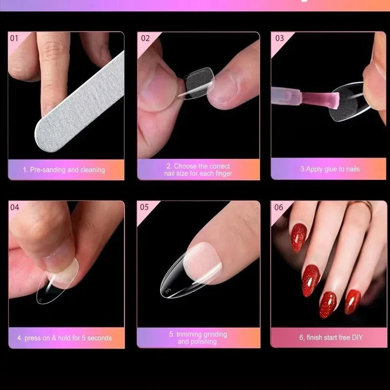 Juego de uñas postizas redondas largas en forma de almendra de 120 piezas, puntas de uñas de gel semimate prefabricadas, adecuadas para uñas postizas acrílicas de cobertura completa, salón de bricolaje en el hogar, 12 ta - VibraStore