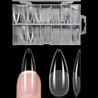 Juego de uñas postizas redondas largas en forma de almendra de 120 piezas, puntas de uñas de gel semimate prefabricadas, adecuadas para uñas postizas acrílicas de cobertura completa, salón de bricolaje en el hogar, 12 ta - VibraStore