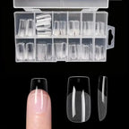 Juego de uñas postizas redondas largas en forma de almendra de 120 piezas, puntas de uñas de gel semimate prefabricadas, adecuadas para uñas postizas acrílicas de cobertura completa, salón de bricolaje en el hogar, 12 ta - VibraStore