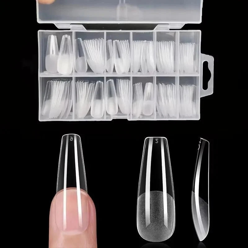 Juego de uñas postizas redondas largas en forma de almendra de 120 piezas, puntas de uñas de gel semimate prefabricadas, adecuadas para uñas postizas acrílicas de cobertura completa, salón de bricolaje en el hogar, 12 ta - VibraStore