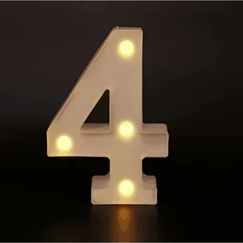 Lámpara luminosa con letras y números, luces LED del alfabeto - VibraStore