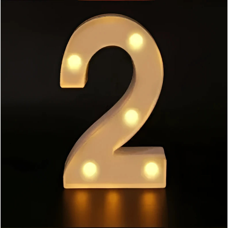 Lámpara luminosa con letras y números, luces LED del alfabeto - VibraStore