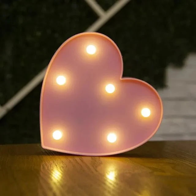 Lámpara luminosa con letras y números, luces LED del alfabeto - VibraStore