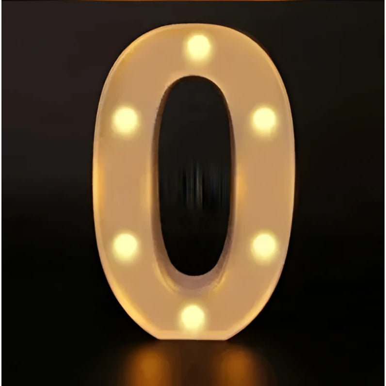 Lámpara luminosa con letras y números, luces LED del alfabeto - VibraStore