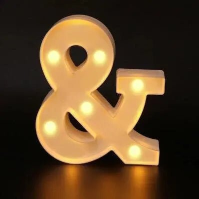 Lámpara luminosa con letras y números, luces LED del alfabeto - VibraStore